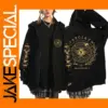 Harajuku Dragon Rider Zip Hoodie Men Women