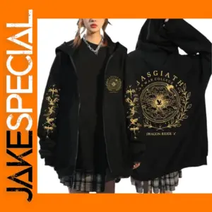 Harajuku Dragon Rider Zip Hoodie Men Women