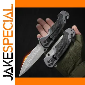 Damascus Folding EDC Knife for Outdoor Use
