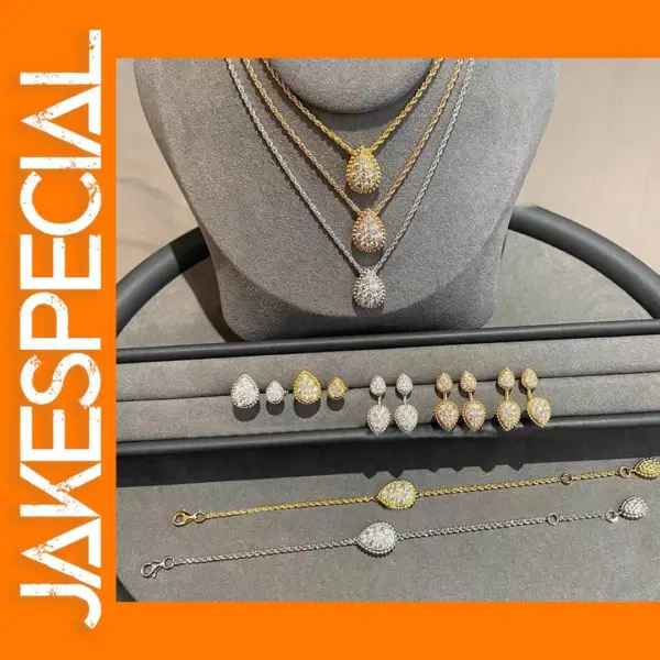 Twist Chain Jewelry Set with Earrings and Ring