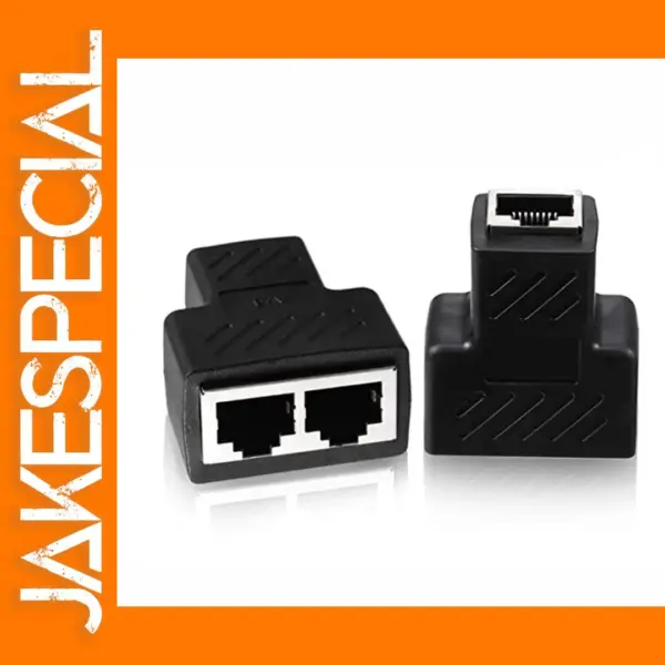USB Dual LAN Ethernet Splitter Adapter Cat6
