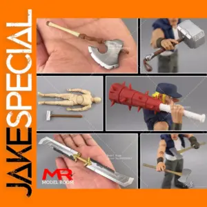 1/12 Scale Plastic Chopping Knife and Mace Set