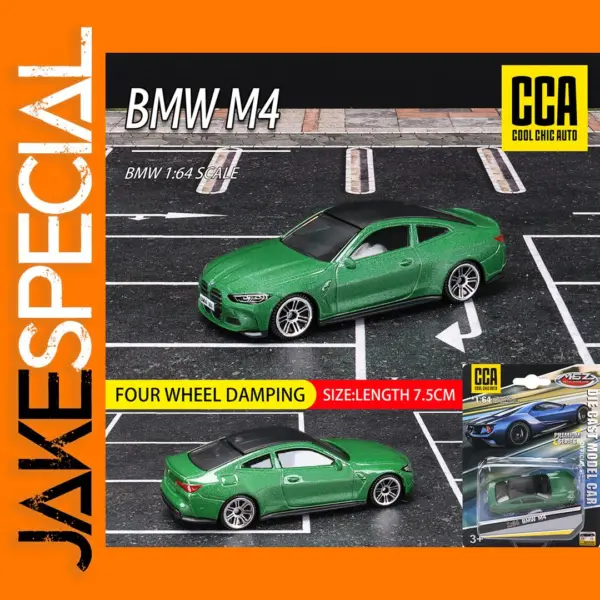 Diecast BMW M4 Model Car 1:64 Green