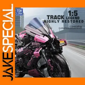 Cyberpunk Pink Motorcycle Building Block Set 2045pcs