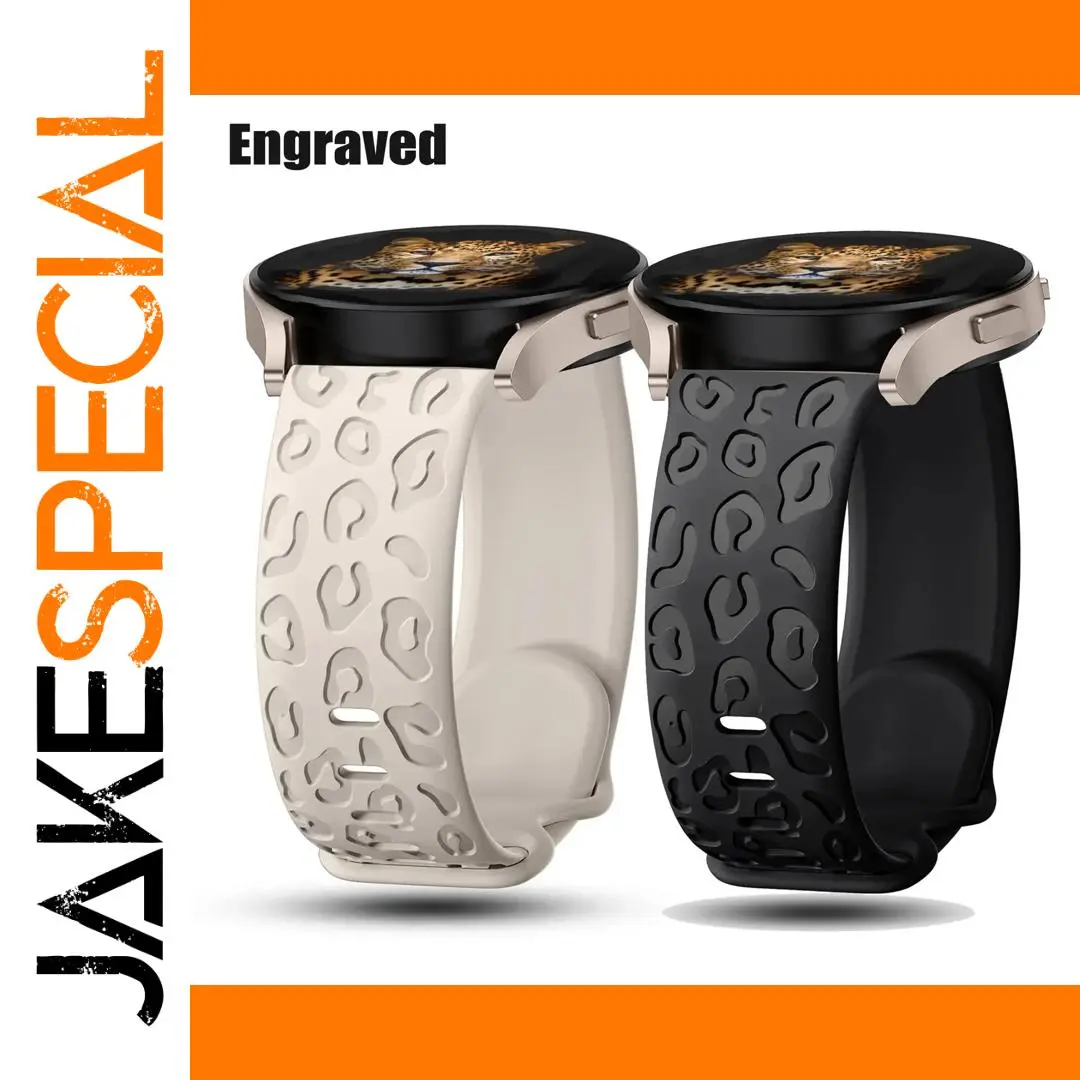 Leopard Silicone Watch Band for Garmin Venu 3S 1 Leopard Silicone Watch Band for Garmin Venu 3S