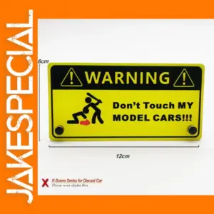 Warning Sign for Model Car Display Cabinets