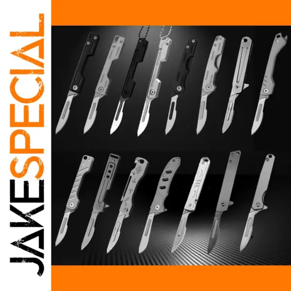 Portable Stainless Steel Folding Knife with 10 Blades
