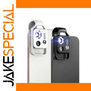 200X Mobile Microscope Lens with LED Light