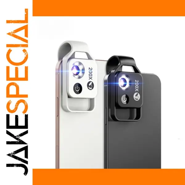 200X Mobile Microscope Lens with LED Light