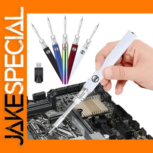 Cordless USB Soldering Iron with Temperature Control