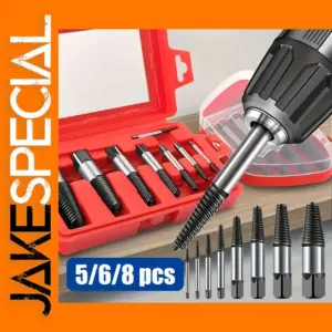 5-Piece Screw Extractor Set for Plumbing Repairs