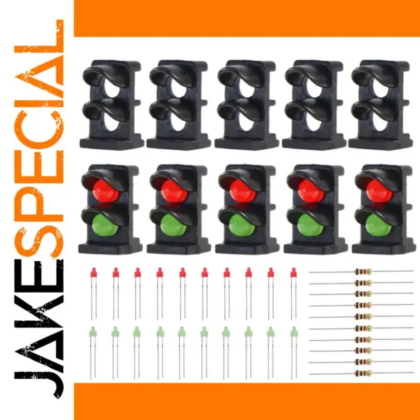 10 Sets N Scale Railway Signal Heads with LEDs