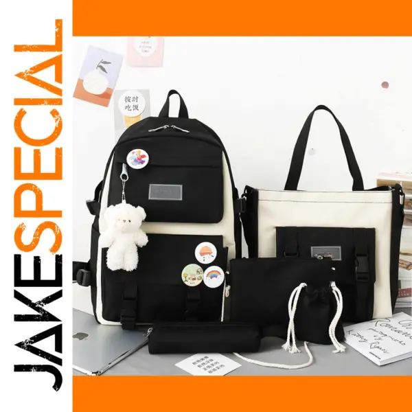 5-Piece Teenage Girl School Backpack Set