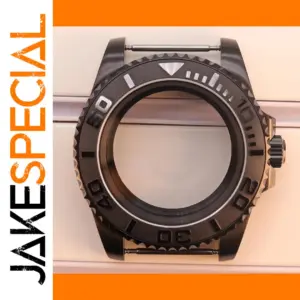 Black 40mm Men's Watch Case for Seiko Eta