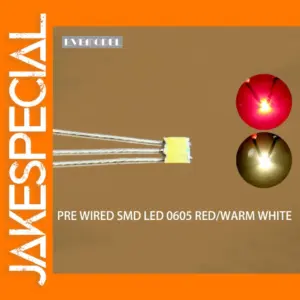 20pcs Pre-Wired SMD LED 0605 Red/Warm White