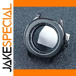 39.5mm Silver Black NH35 Watch Case with Sapphire Glass