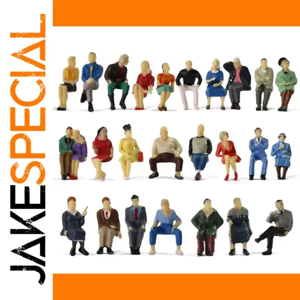 25 O Scale Painted Seated Figures Set