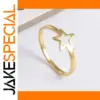 Five-Pointed Star Stainless Steel Women's Ring
