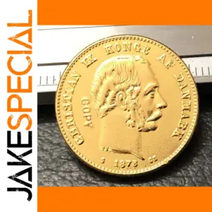 Christian IX 1873 Gold Plated Coin Replica