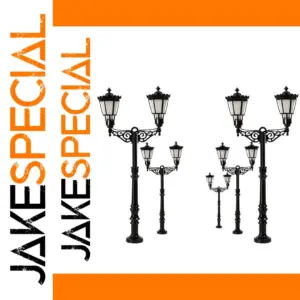 3pcs HO Scale LED Lamp Posts Model LQS77HO