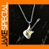 Rock Music Guitar Pendant Necklace for Men
