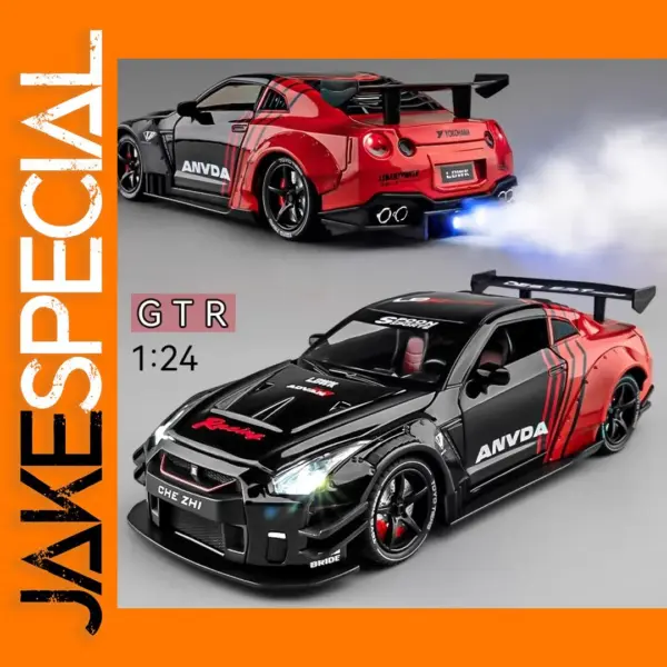 1:24 Nissan GTR Alloy Model Car with Sound
