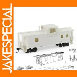 HO Scale 1:87 Unassembled Caboose Model Wagon