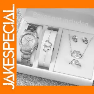 Elegant Women's Quartz Watch and Jewelry Set