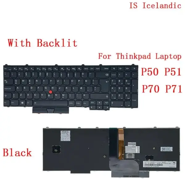 Backlit Keyboard for Lenovo Thinkpad P50 P51 P70 P71 - Image 10