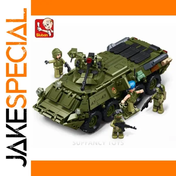 Bricks Set Sluban Military Vehicle Building Toy Set