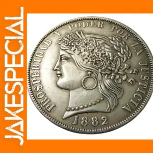 Peru 5 Pesetas Silver Plated Coin Set
