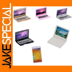 Mini Laptop and Phone Dollhouse Accessories