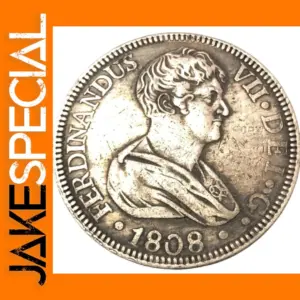 Vintage 1808 Spain 8 Reales Silver Coin Replica