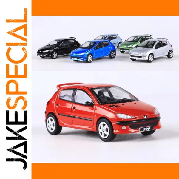 1/64 Scale Peugeot 206 Diecast Model Car