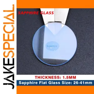 Watch Crystal Sapphire Glass 24mm-40mm Case Only