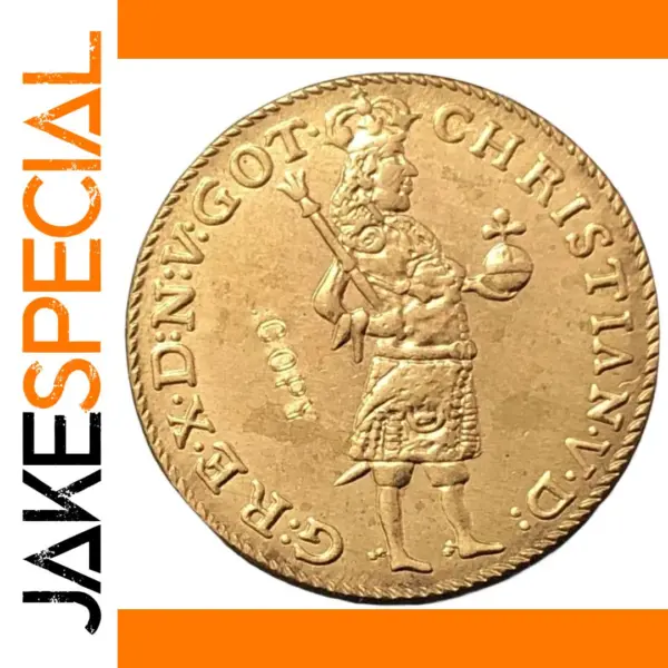 Denmark 1 Dukat Christian V Replica Coin