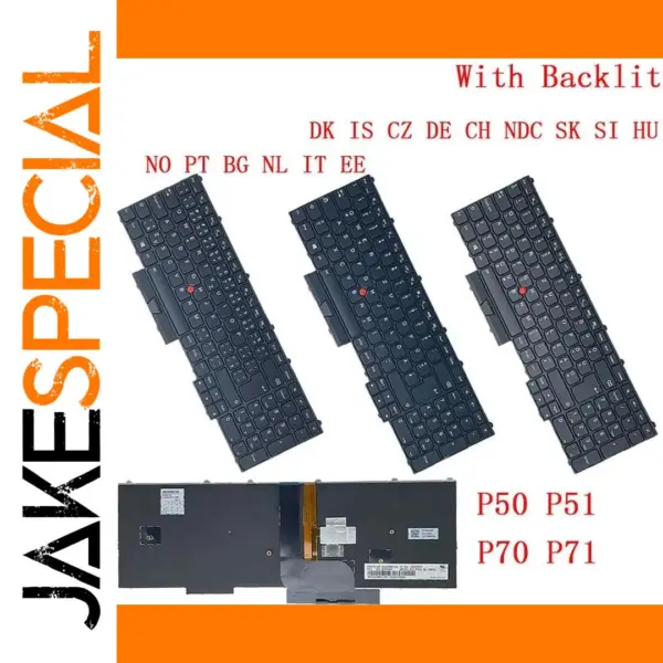 Backlit Keyboard for Lenovo Thinkpad P50 P51 P70 P71
