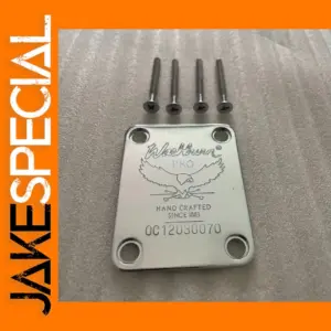 Chrome Metal Guitar Neck Plate with Screws