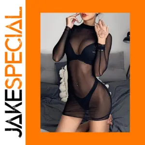 Transparent Hollow Out Bodycon Mini Dress