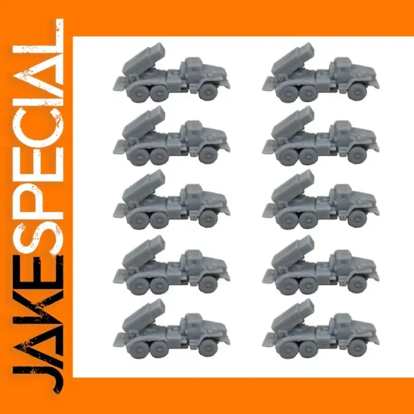 10PCS BM21 Hail Rocket Launcher Resin Model