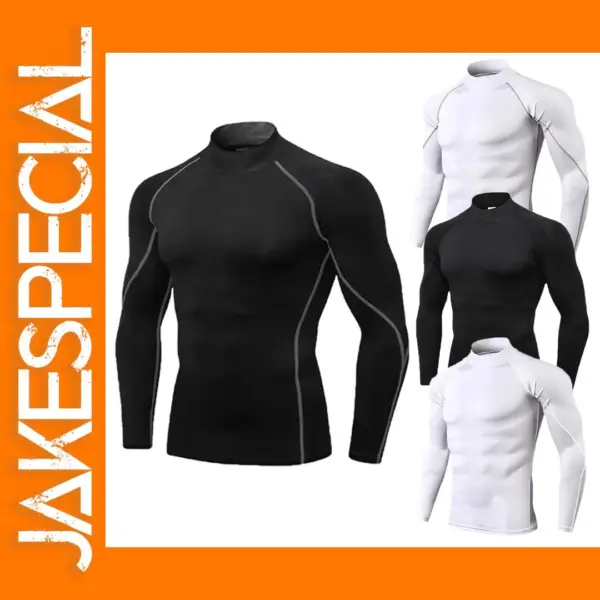 Men's Compression Long Sleeve Turtleneck Shirt