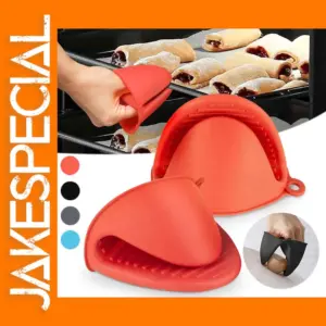 Set of 2 Heat Resistant Silicone Oven Mitts