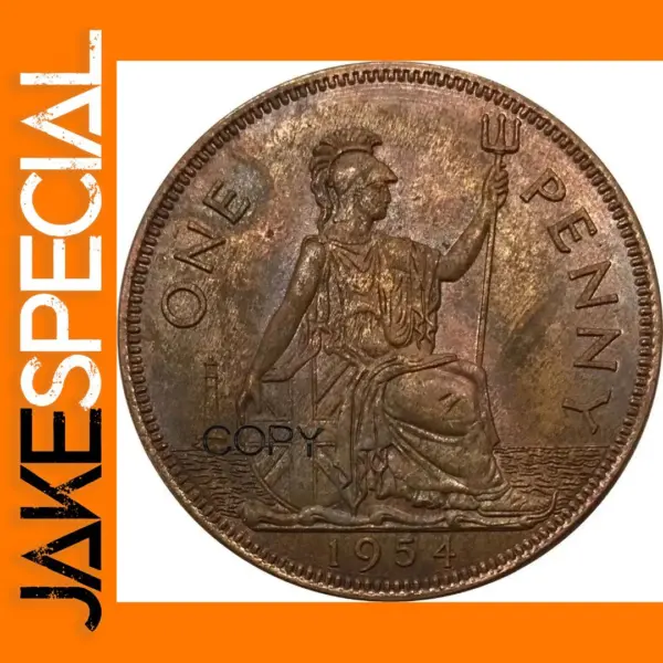 1954 One Penny Elizabeth II Replica Coin