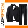 Men's Black Tracksuit Set for Spring Autumn