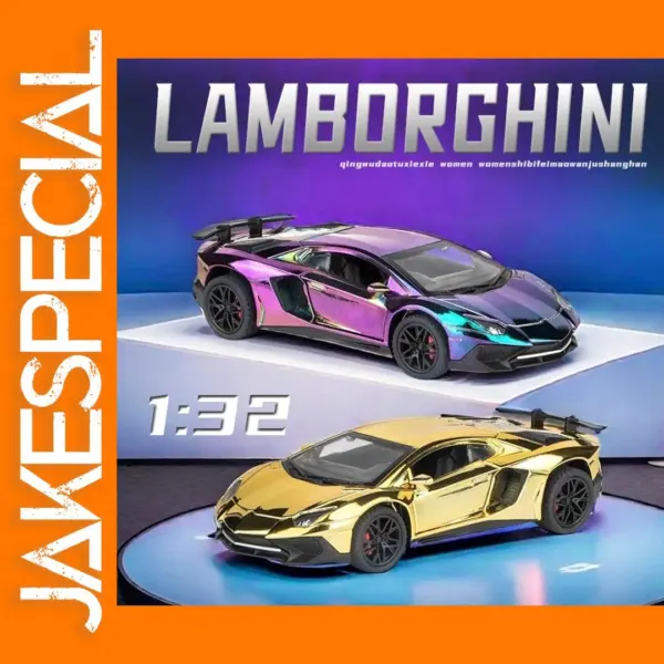 Electroplated Lamborghini SVJ Model 1:32
