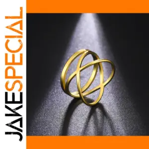 Gold Color Stainless Steel Cross Ring for Women