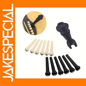 Guitar Bridge Pin Set with Puller - 6 Pieces