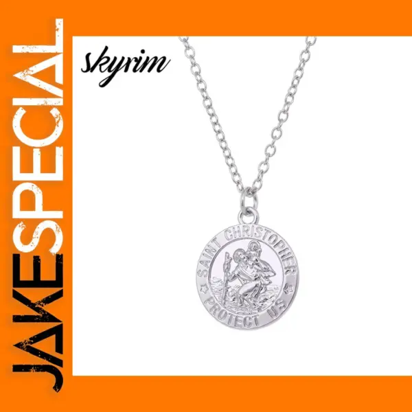 Saint Christopher Religious Charm Necklace