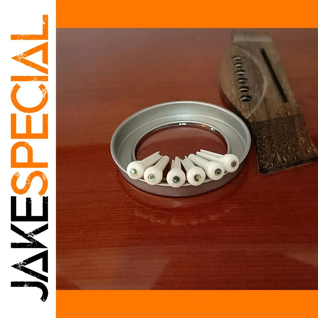 6 Bone Guitar Bridge Pins Set for Acoustic 1 6 Bone Guitar Bridge Pins Set for Acoustic