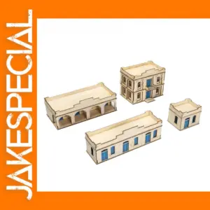 1/72 Wooden Middle Eastern Town Building Model